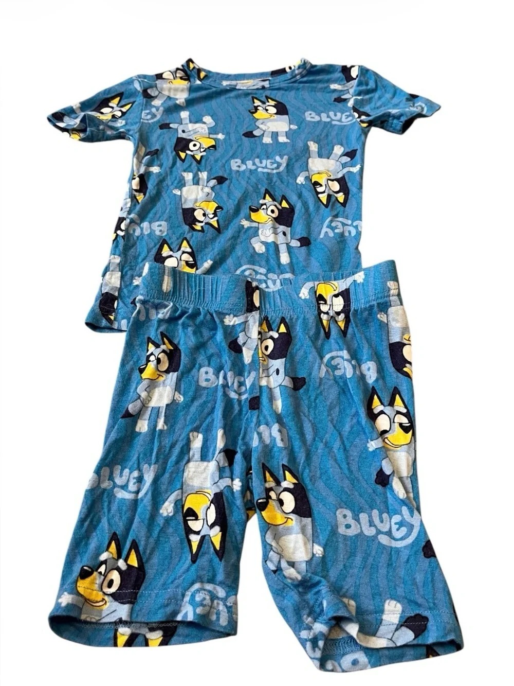 Bluey Kids Blue Short Pajama Set - Blue Toddler Boy Size 4
